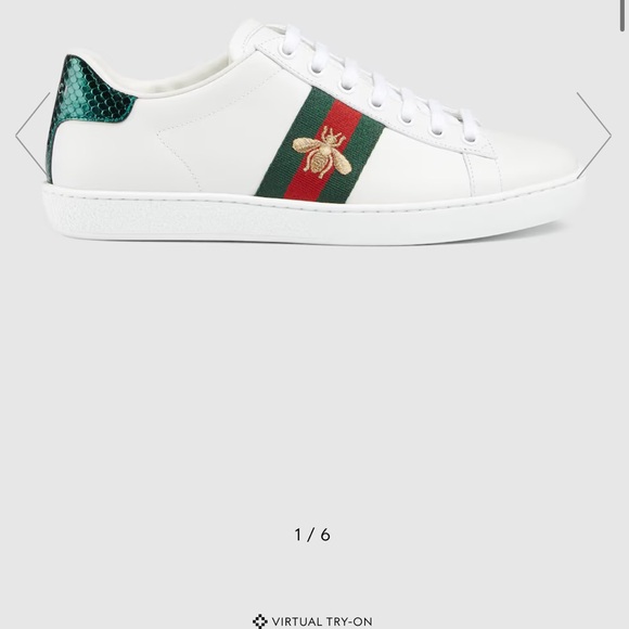 AUTHENTIC WOMEN'S GUCCI ACE SNEAKER WITH BEE - Picture 8 of 8